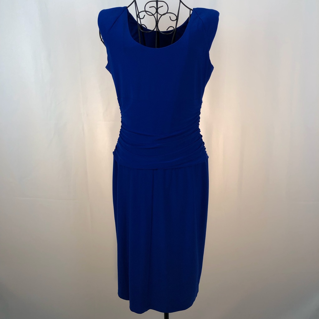 Nine West Ruched Waist Knit Sleeveless Dress 6